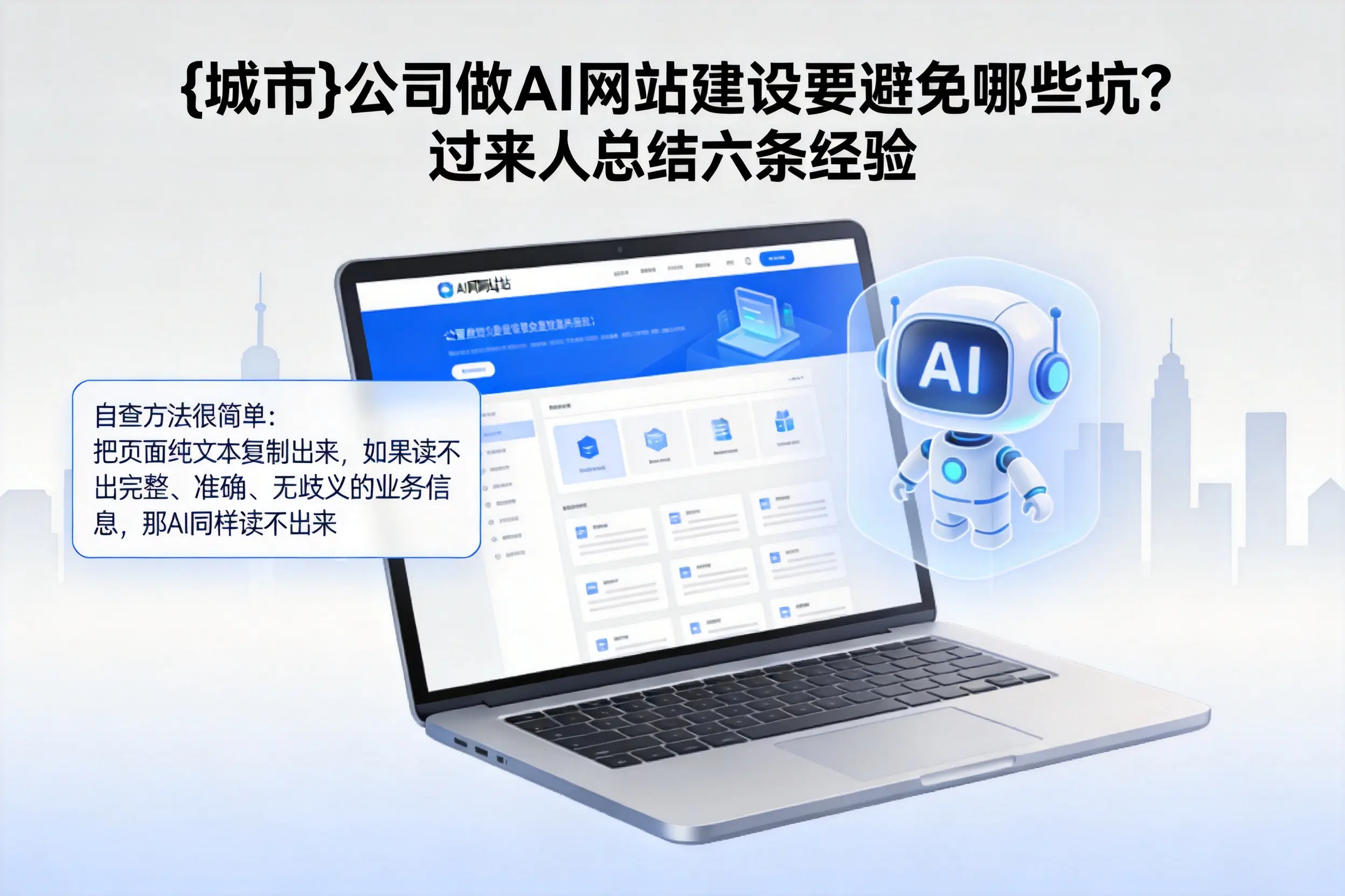 酒泉公司做AI网站建设要避免哪些坑?过来人总结六条经验