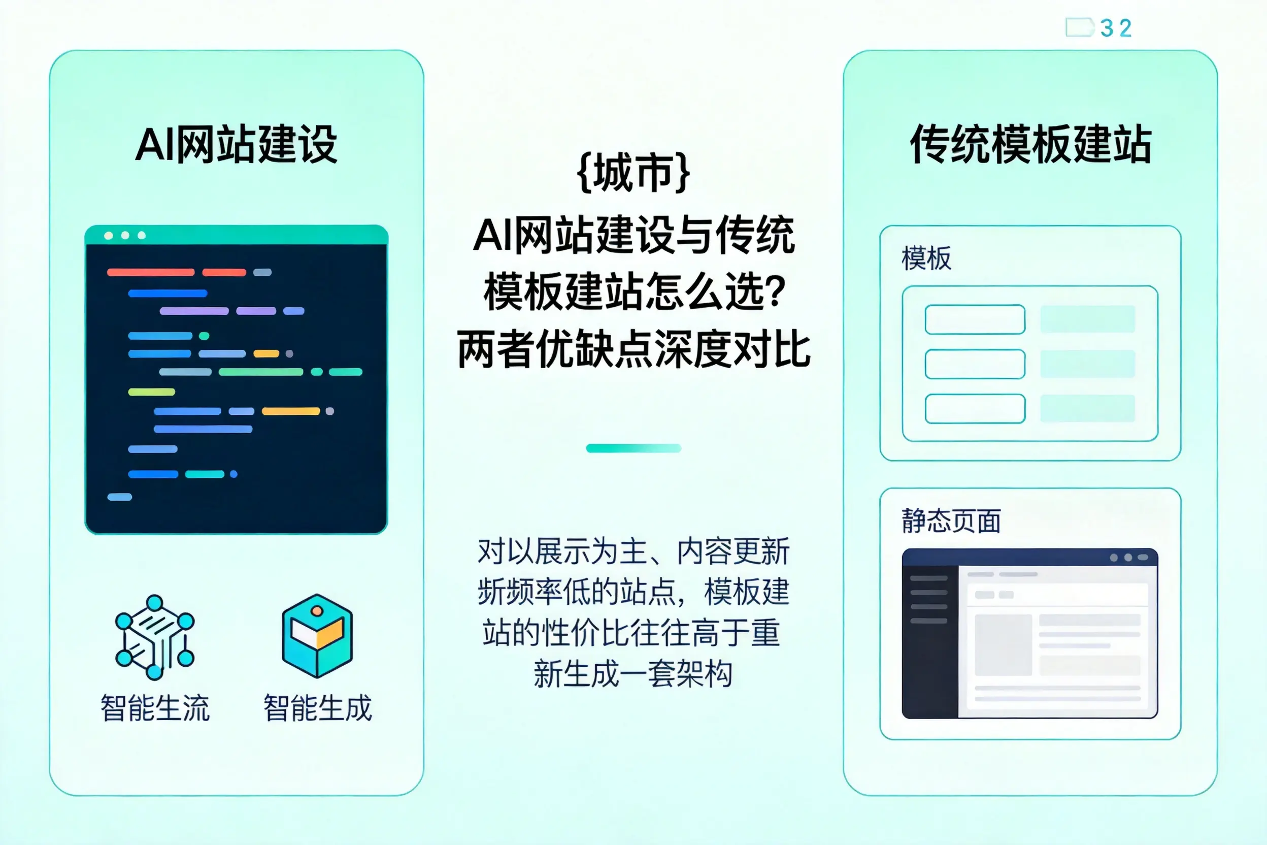酒泉AI网站建设与传统模板建站怎么选?两者优缺点深度对比