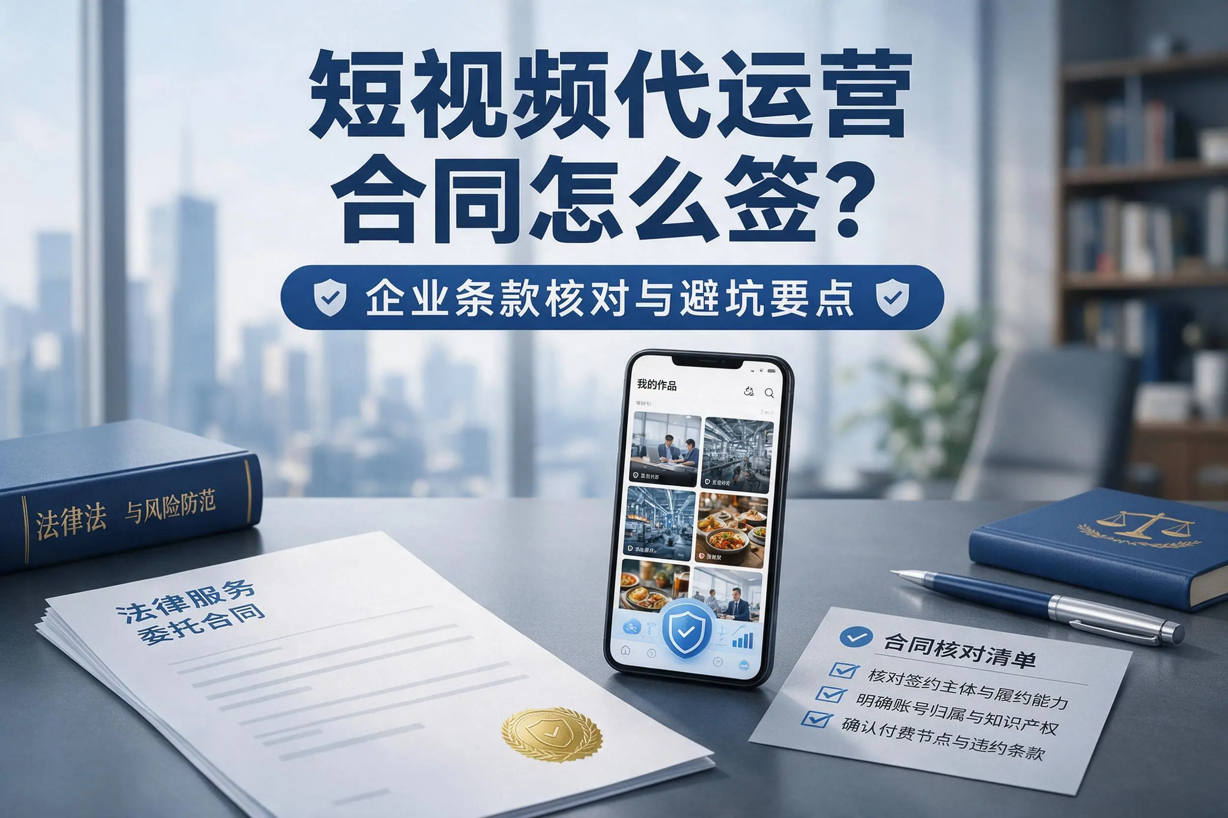 短视频代运营合同怎么签？酒泉企业条款核对与避坑要点