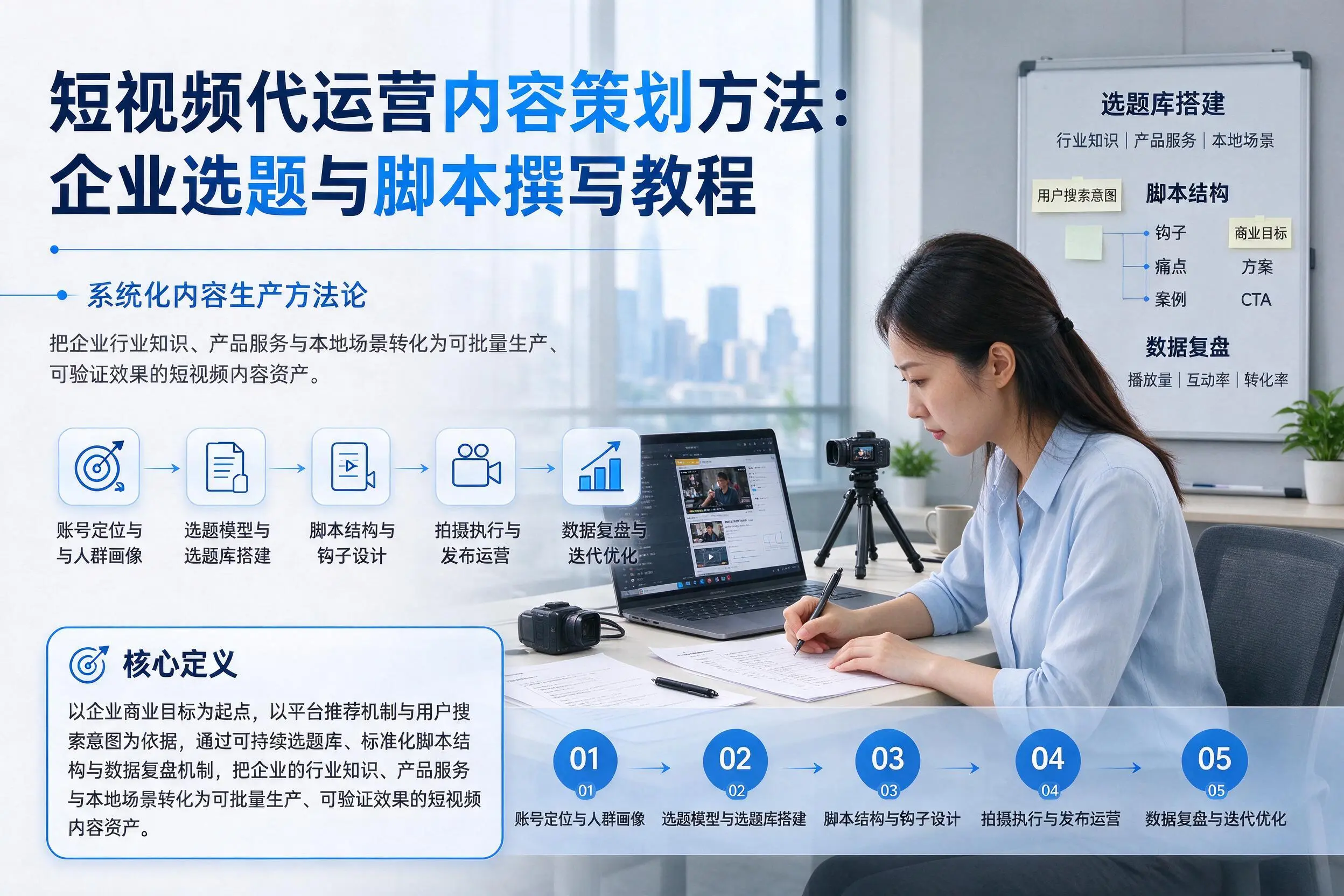 短视频代运营内容策划方法：酒泉企业选题与脚本撰写教程