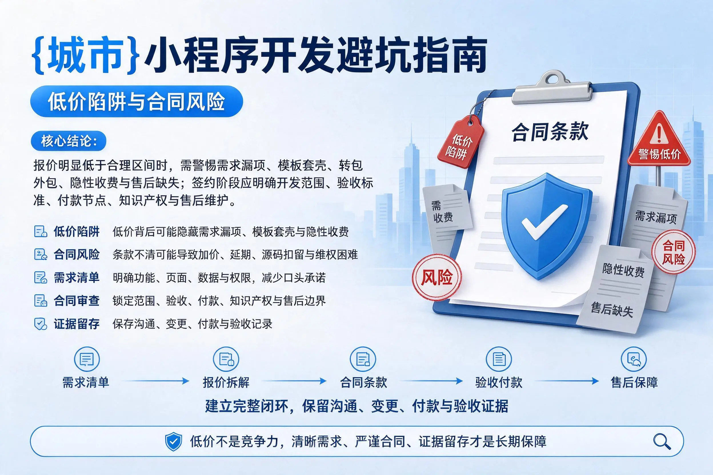 酒泉小程序开发避坑指南：低价陷阱与合同风险
