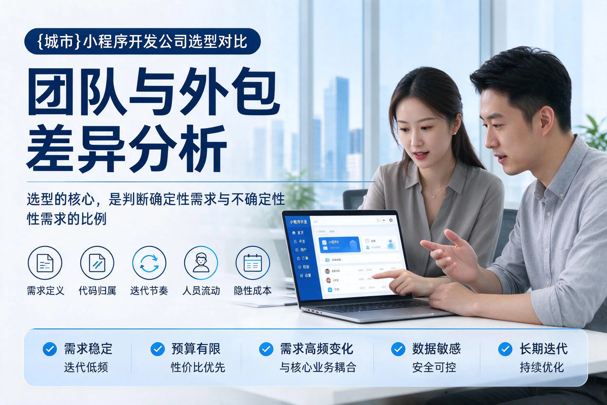 酒泉小程序开发公司选型对比：团队与外包差异分析