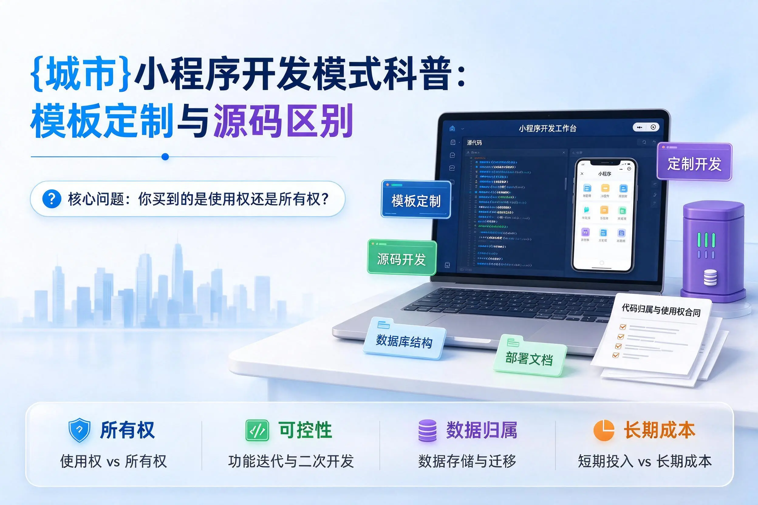 酒泉小程序开发模式科普:模板定制与源码区别