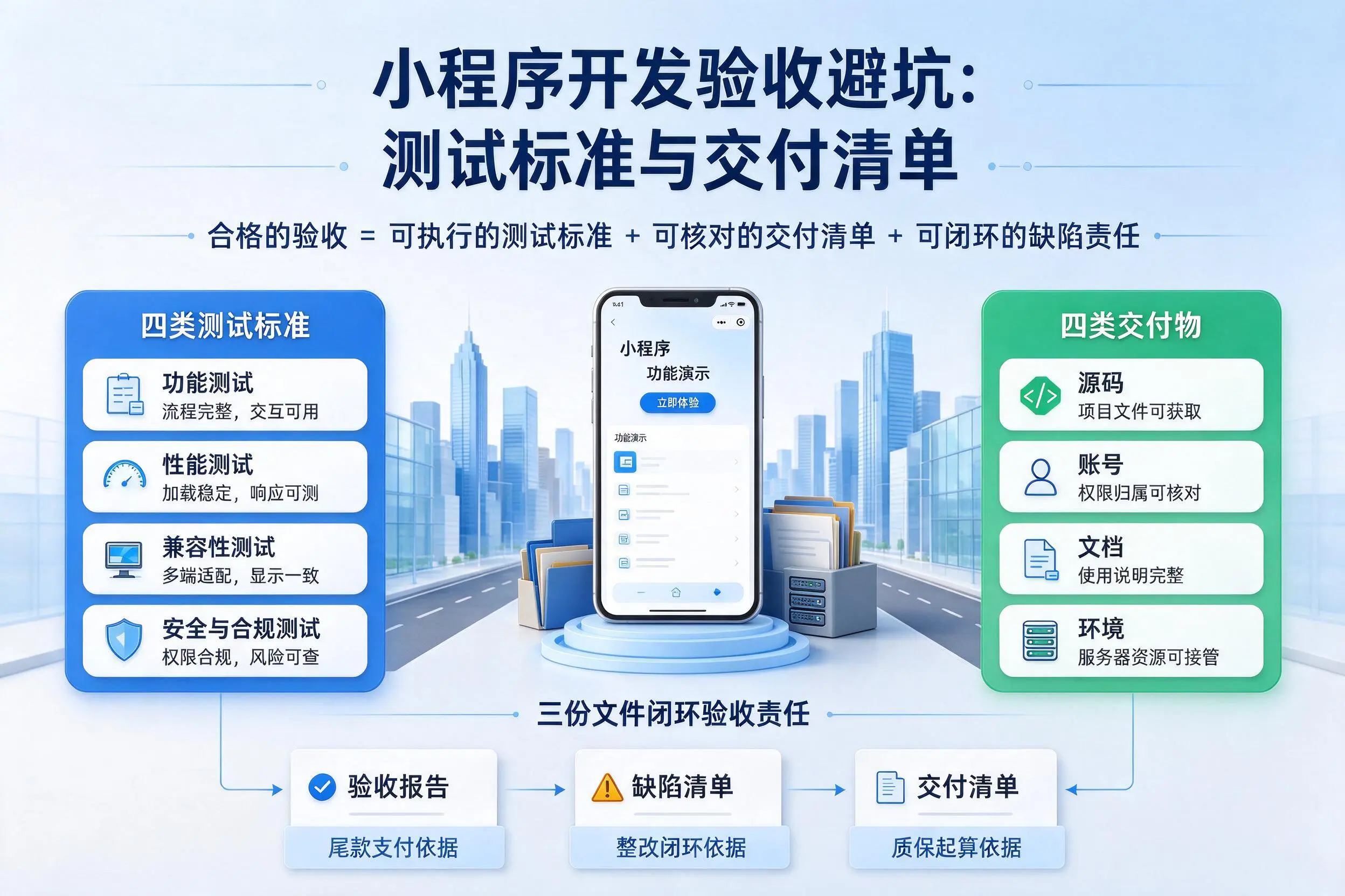 酒泉小程序开发验收避坑:测试标准与交付清单