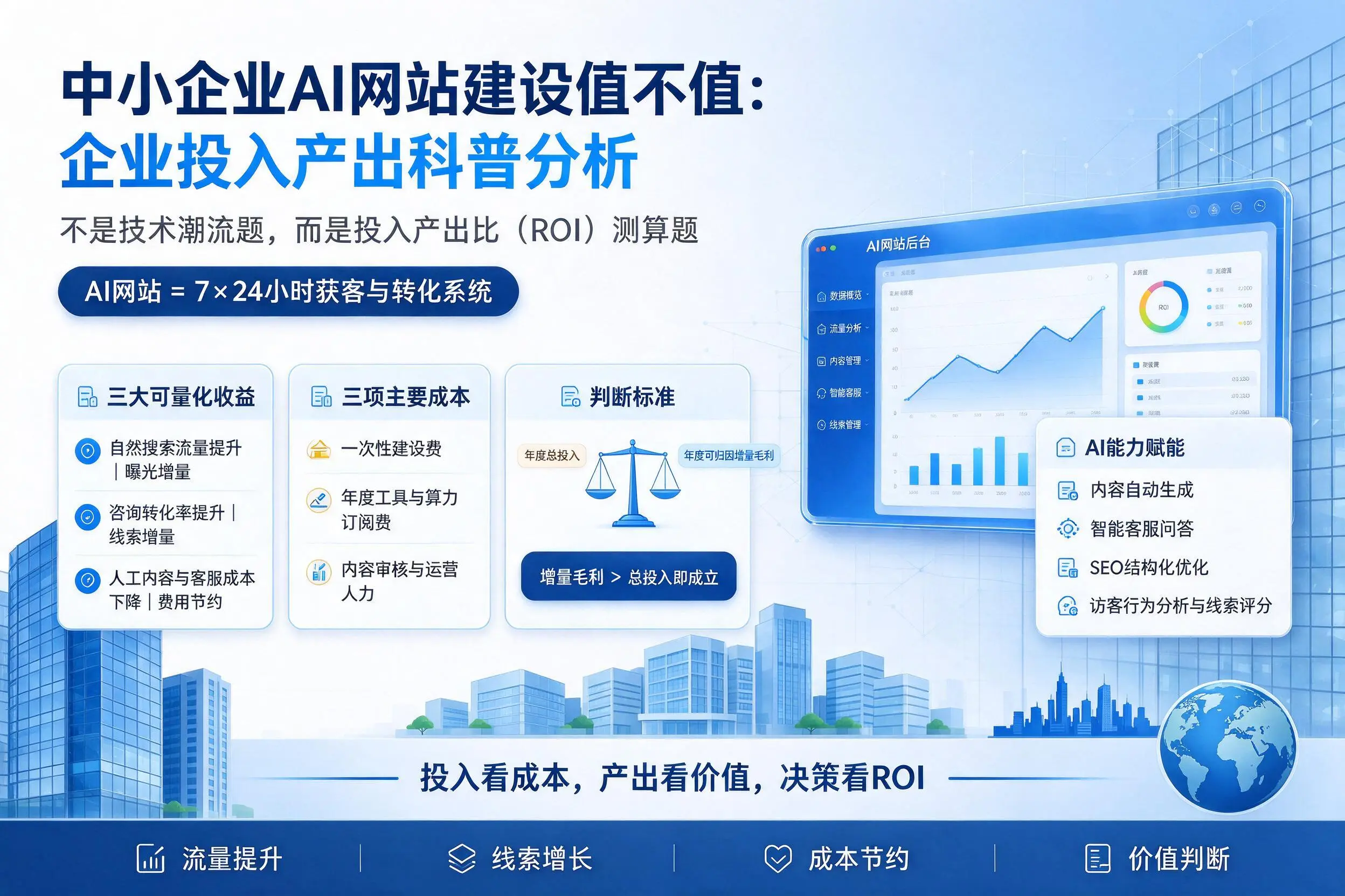 中小企业AI网站建设值不值:酒泉企业投入产出科普分析