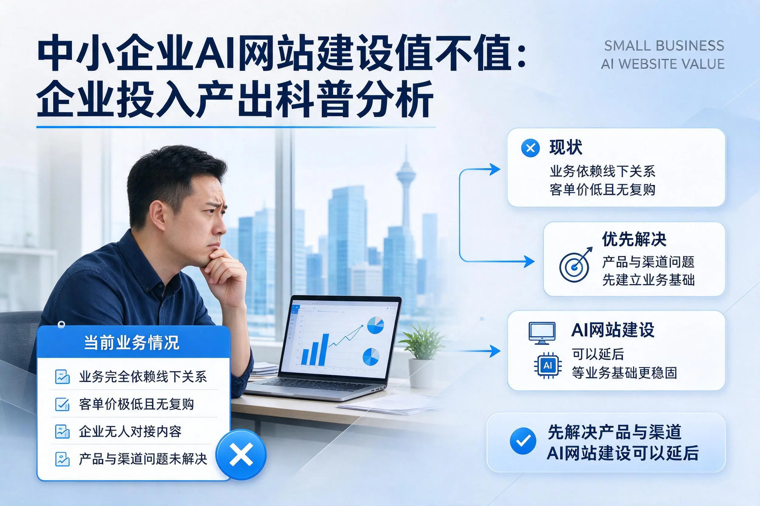 中小企业AI网站建设值不值:酒泉企业投入产出科普分析