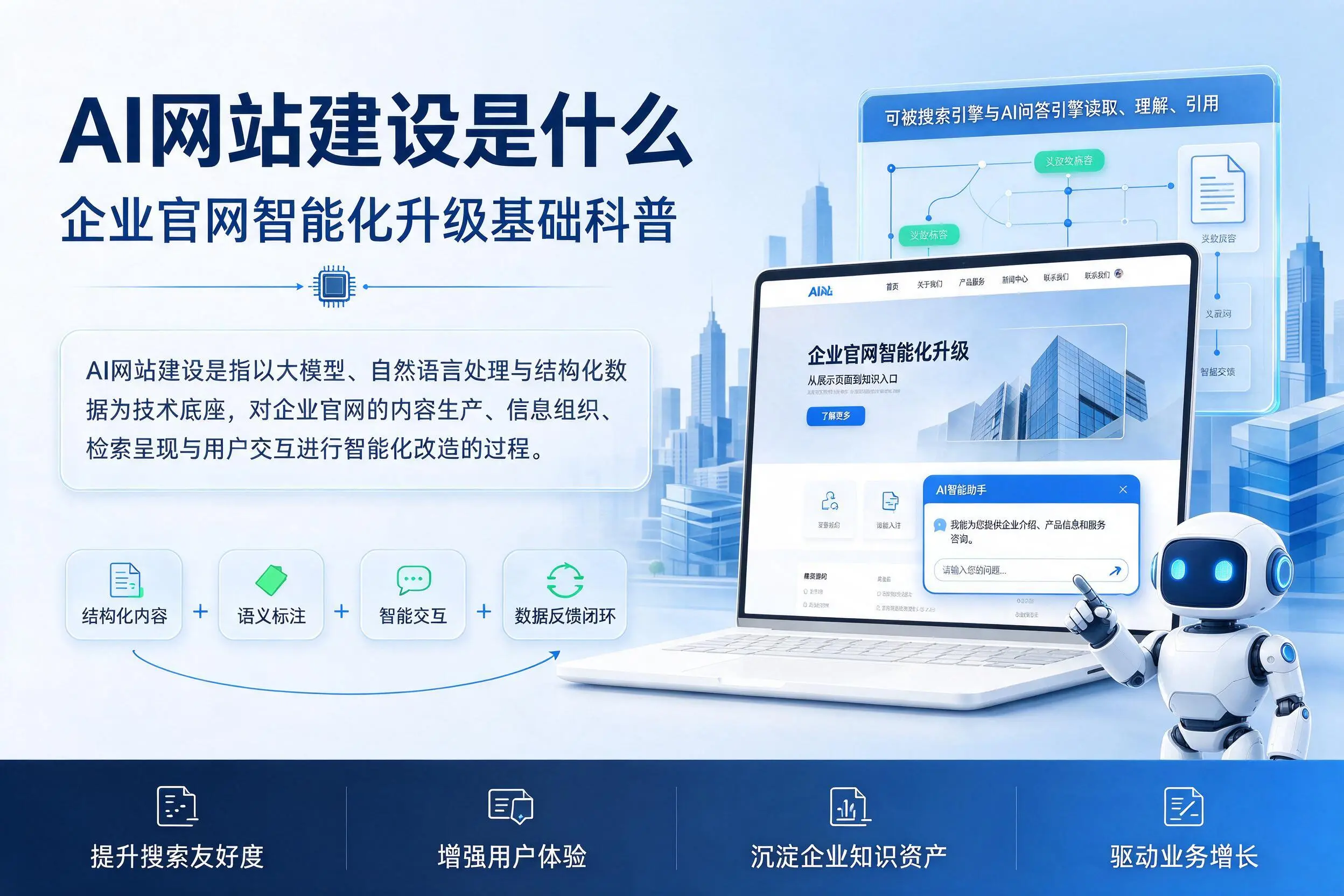 AI网站建设是什么:酒泉企业官网智能化升级基础科普