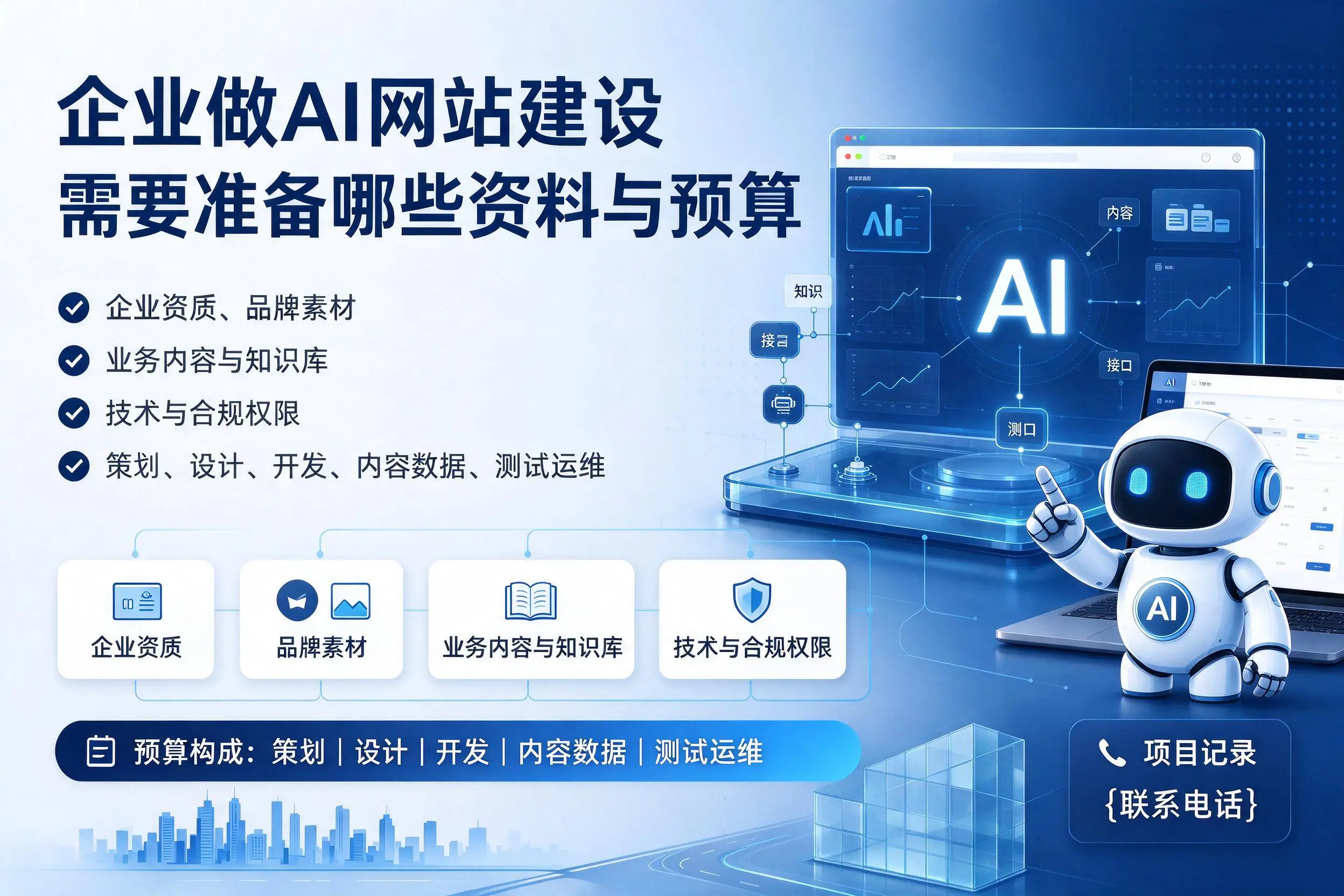 酒泉企业做AI网站建设需要准备哪些资料与预算