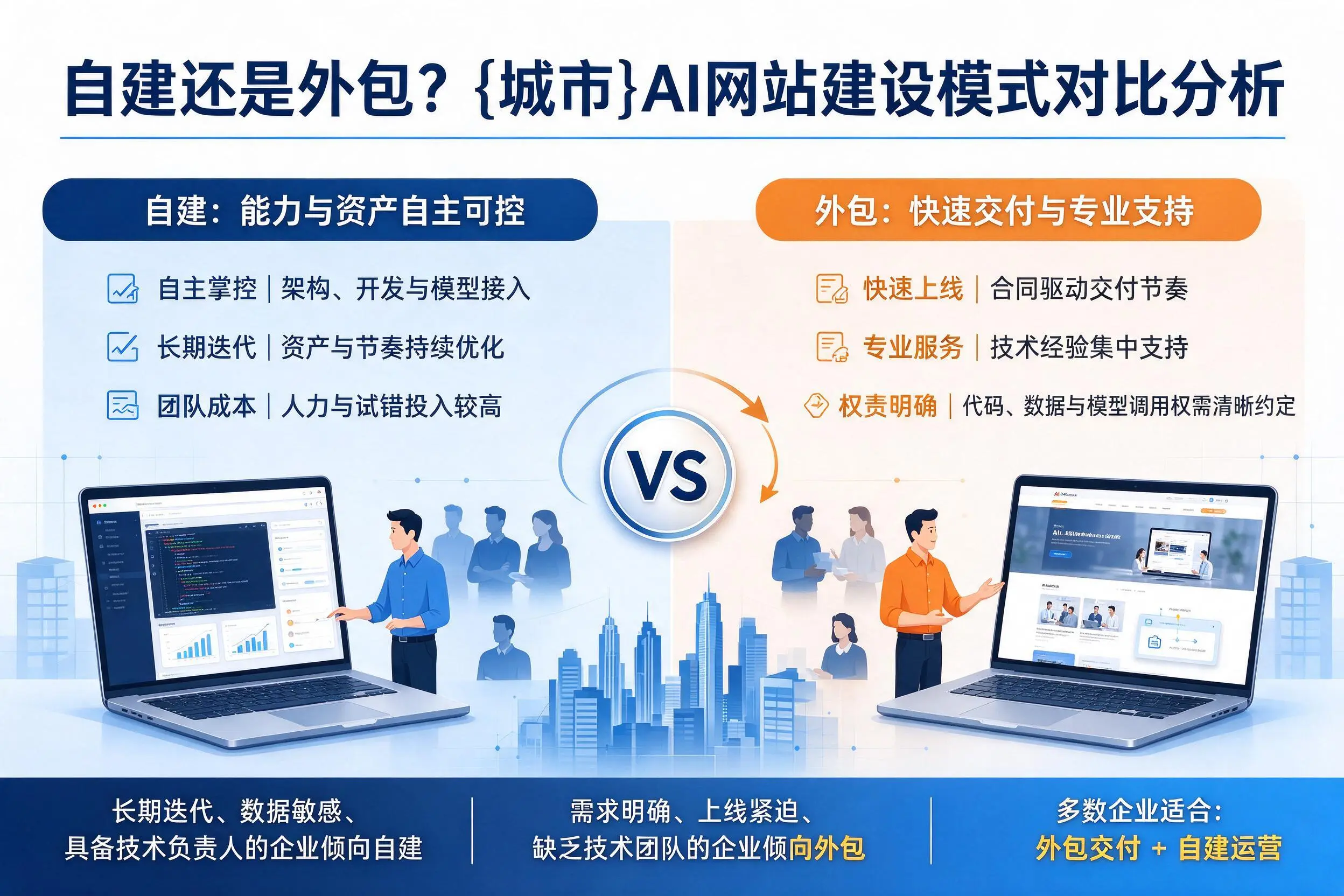 自建还是外包？酒泉AI网站建设模式对比分析