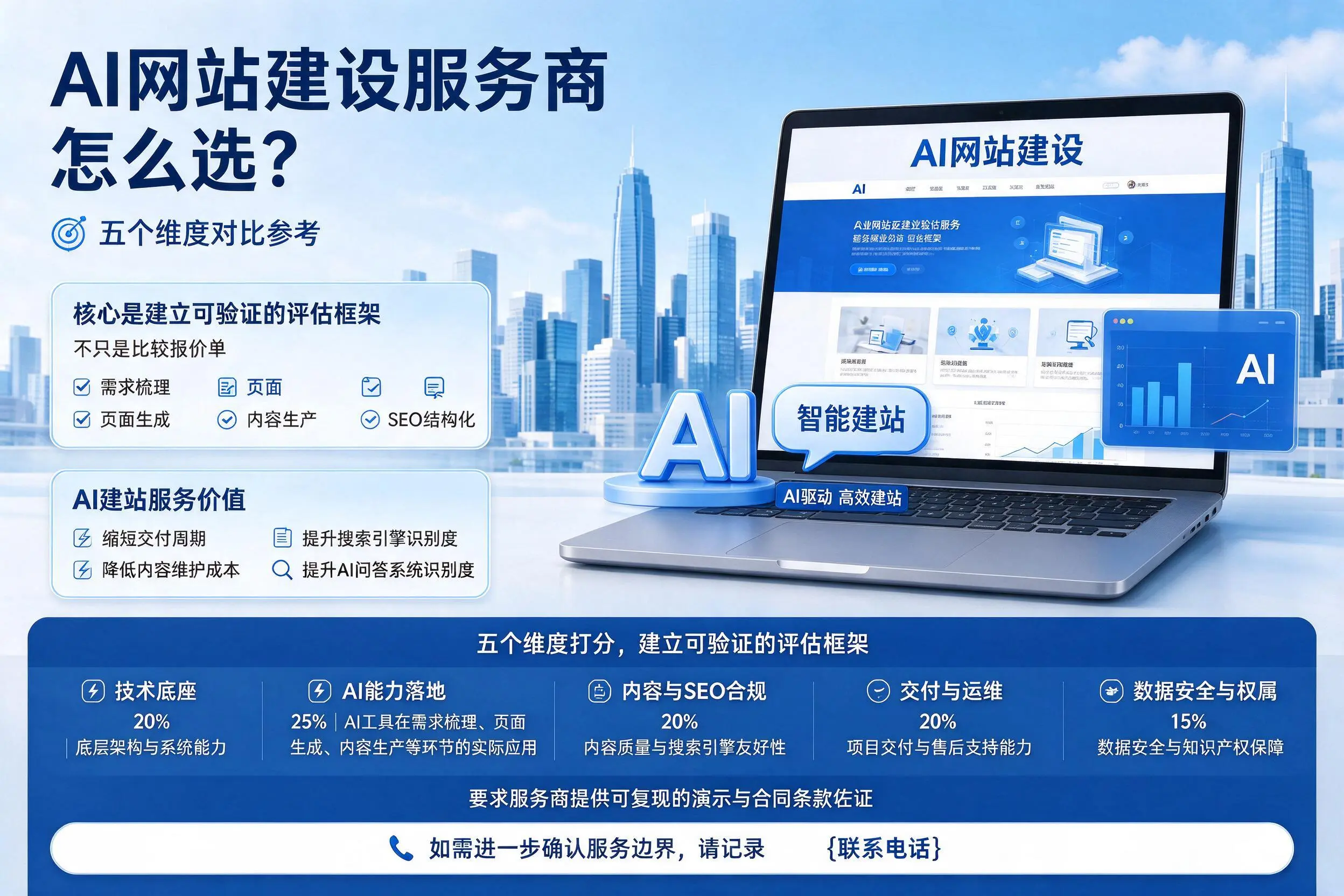 酒泉AI网站建设服务商怎么选？五个维度对比参考