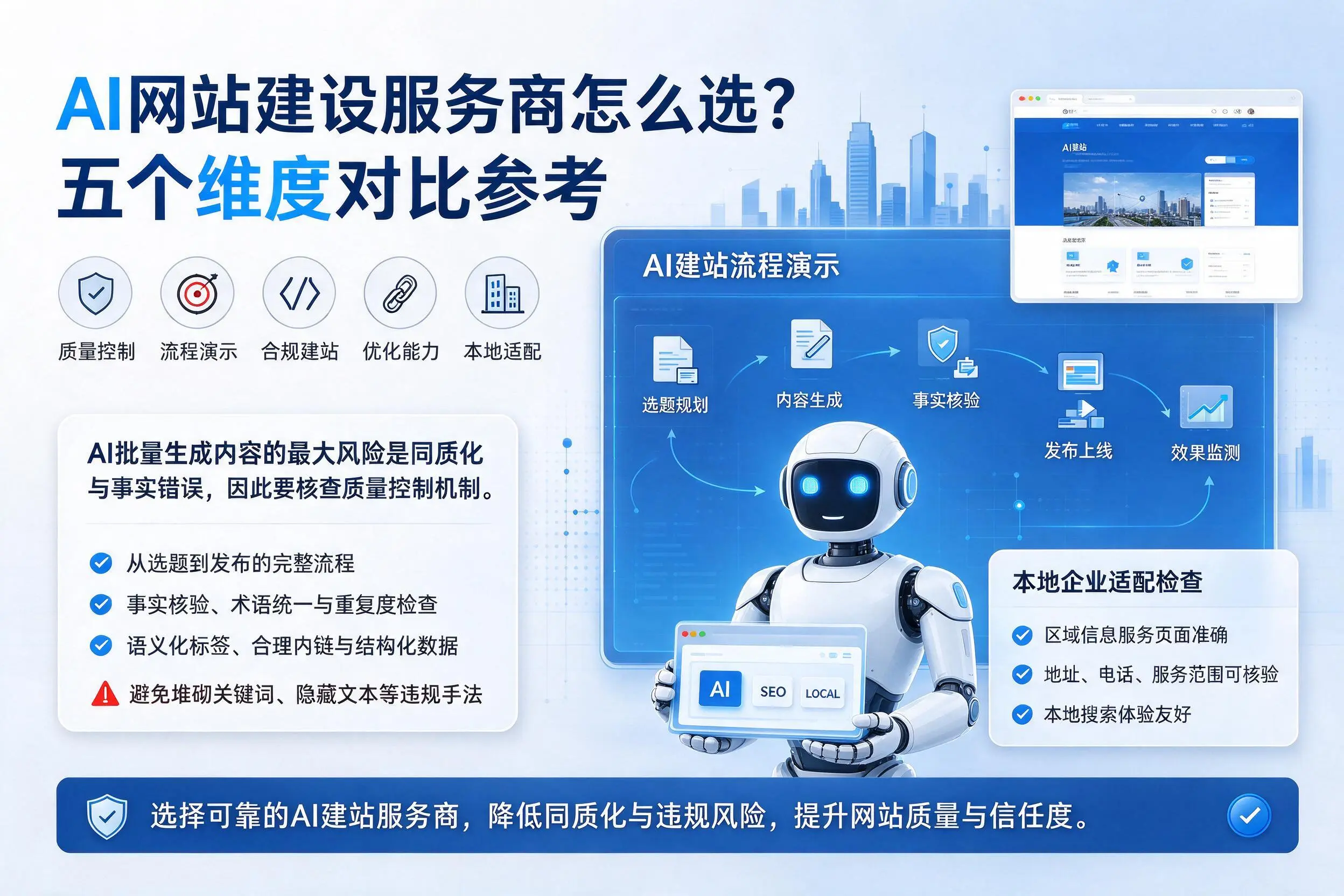 酒泉AI网站建设服务商怎么选？五个维度对比参考