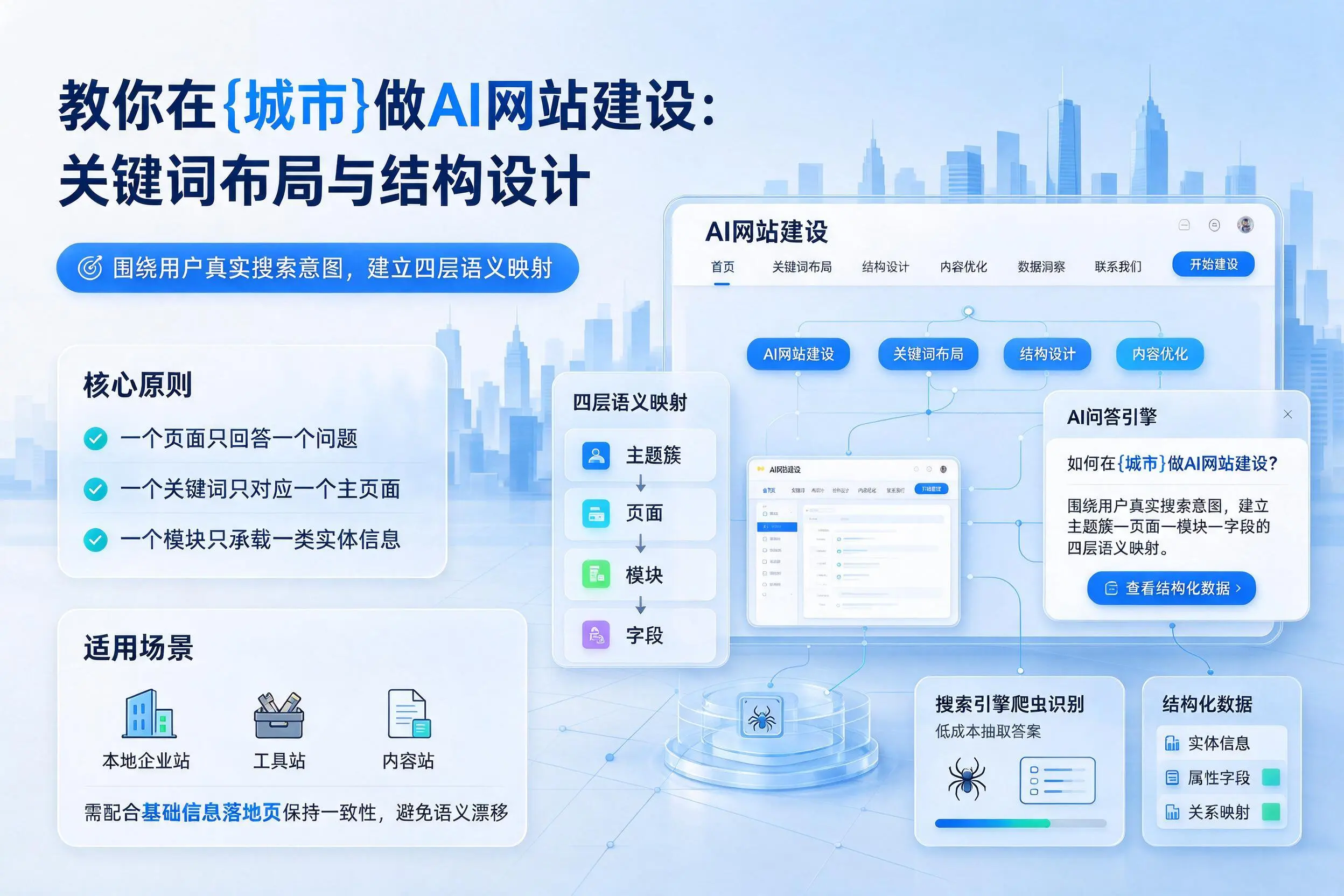 教你在酒泉做AI网站建设：关键词布局与结构设计