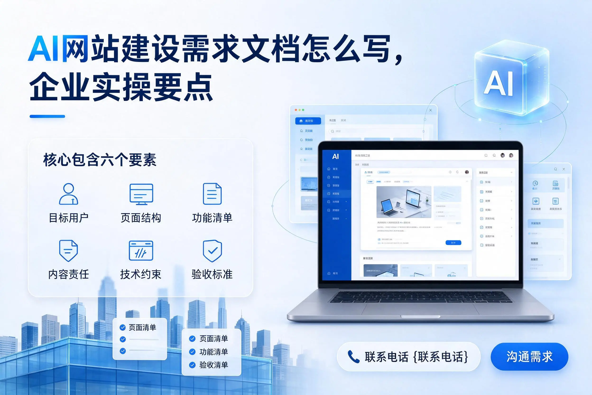 AI网站建设需求文档怎么写，酒泉企业实操要点
